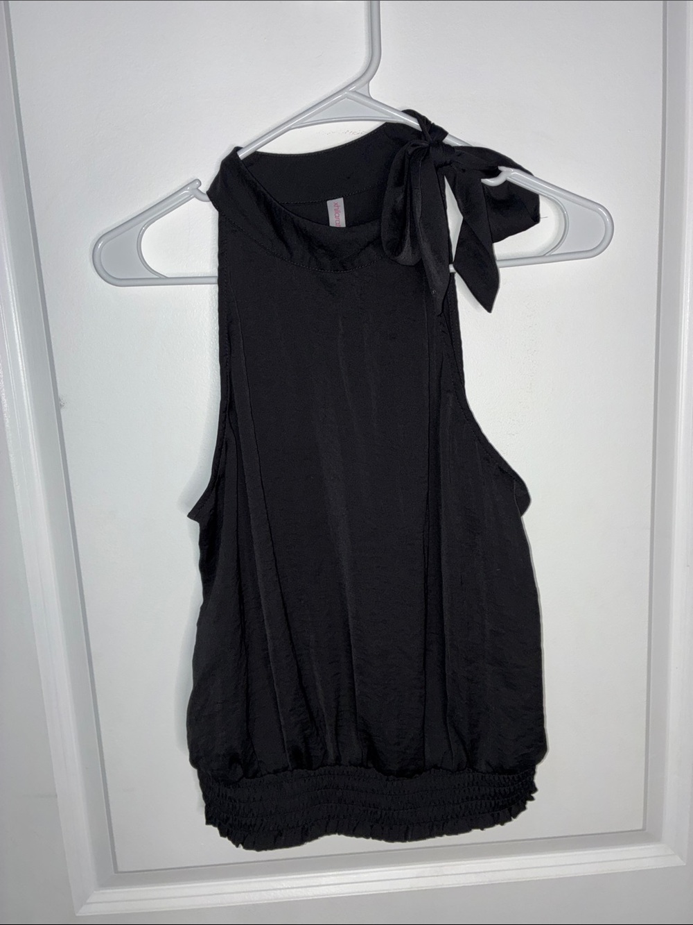 Xhilaration Black Sleeveless Tie-Shoulder Camisole